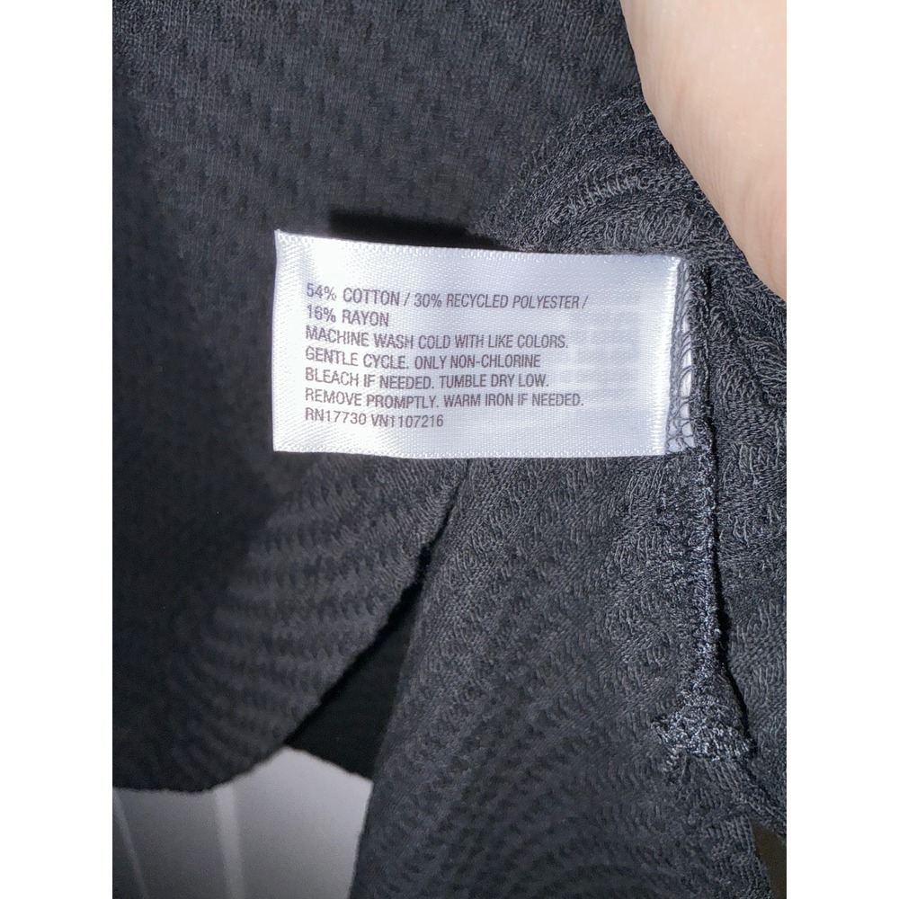 Goodfellow & Co Mens Textured Short Sleeve Polo Shirt Black V-Neck Size M NEW - Picture 4 of 6